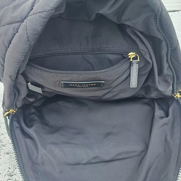 Marc Jacobs New York Backpack Bag Black Quilted Nylon Bag Medium Bag - Picture 13 of 13